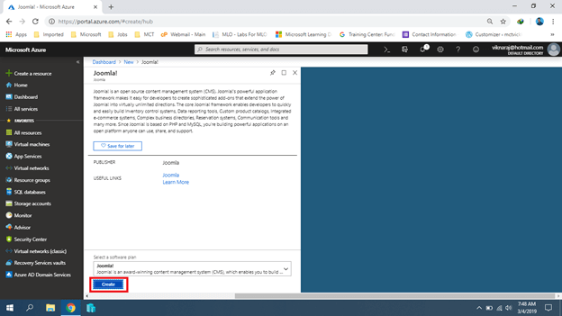 Installing Joomla On Azure